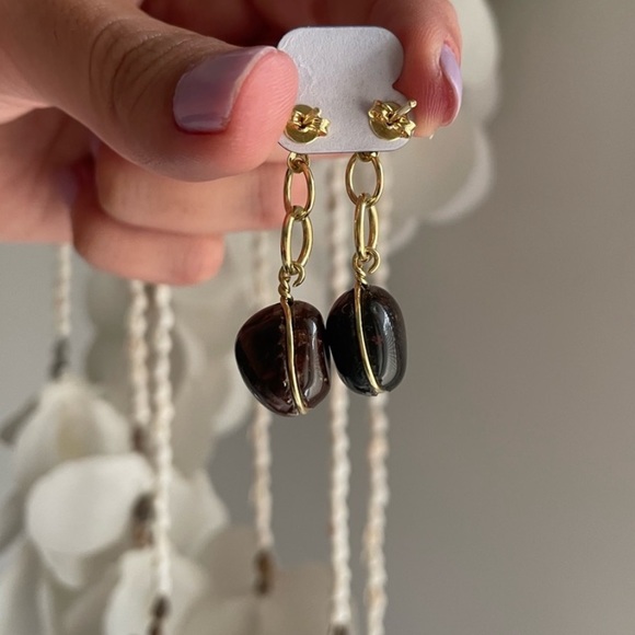 Genuine Natural Agate Earrings - Picture 4 of 9